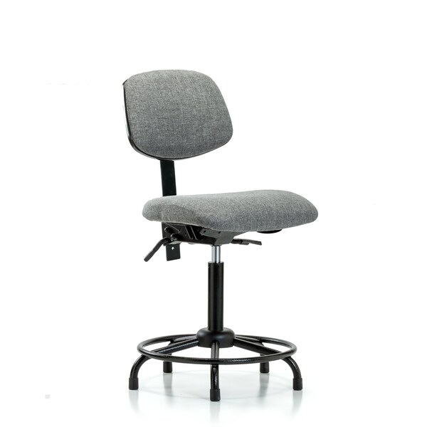 Chair, Fab, Med Bench, RT Tilt Glides, Gry, No Arms, 22" to 29" Height, Gray