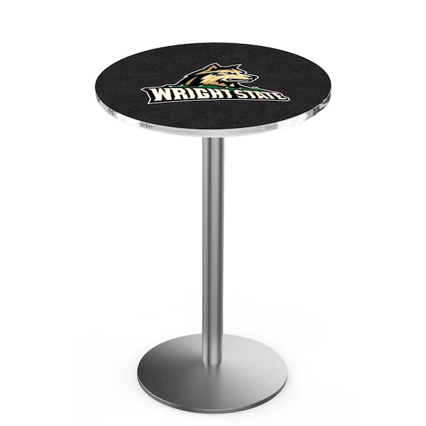 42" Stainless Steel Wright State Pub Table, 36" dia. Top