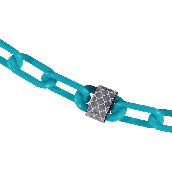 2" x 100' Turquoise Reflective Plastic Safety Chain