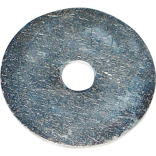 0 Fender Washer, 516 in ID, 112 in OD, Zinc, Zinc