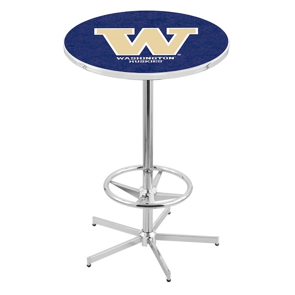 42" Chrome Washington Pub Table, 36" dia. Top