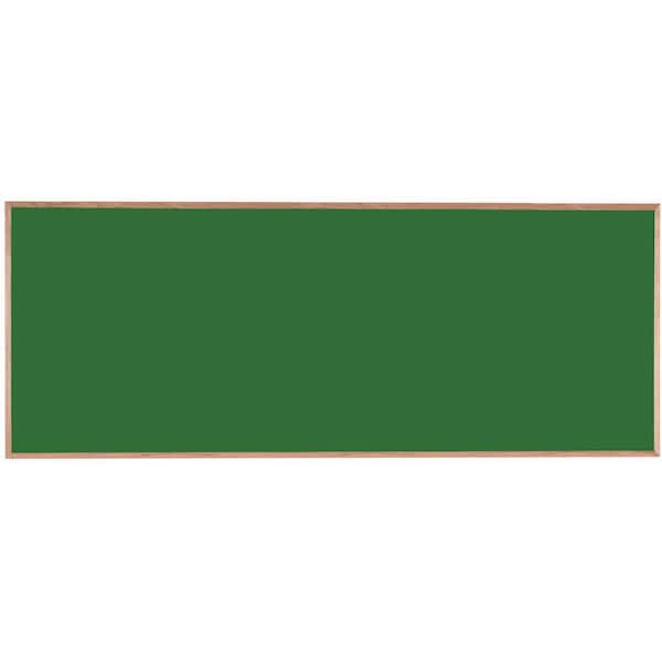 Porcelain on Steel Chalkboard  Solid Oak Wood Frame 48"x120" Green