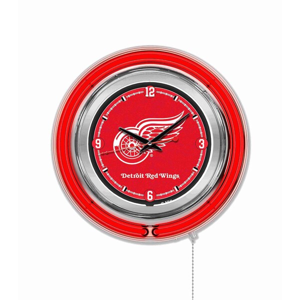 Detroit Red Wings Double Neon 15" Clock, NHL