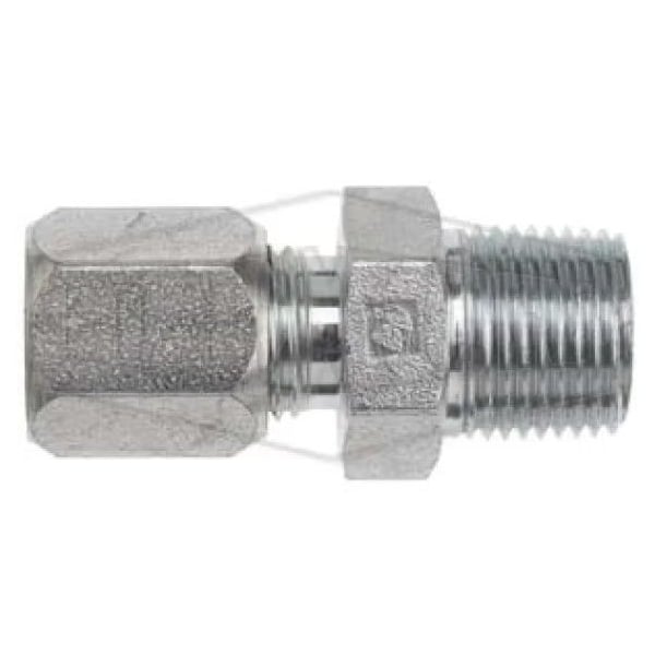 The Right Connection Flareless Bite Adapter, 3/4 x 1 in Nominal, Male Tube x Male NPTF End Style, St