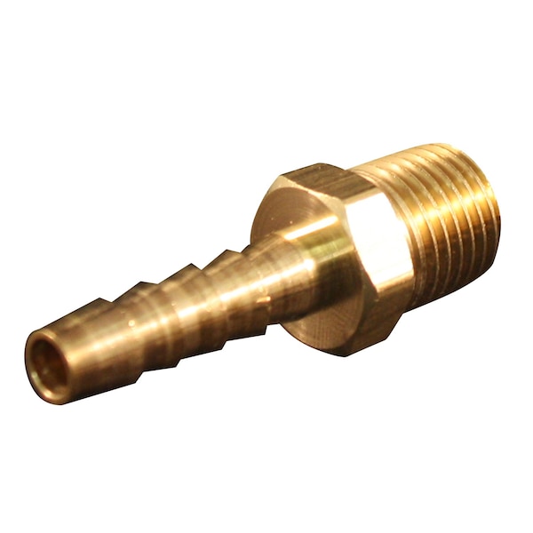 Hose End Fitting, 1/4 Mnptx5/16 Id, PK100, Brass, 100 PK