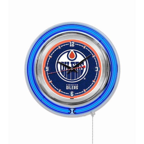 Edmonton Oilers Double Neon 15" Clock, NHL
