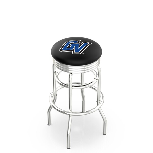 25" Chrome 2-Ring Grand Valley State Swivel Bar Stool, Accent Ring