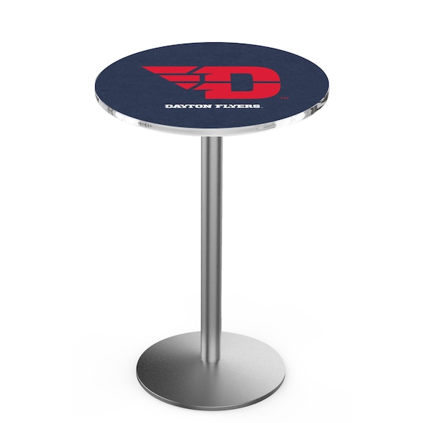 42" Stainless Steel University of Dayton Pub Table, 36" dia. Top