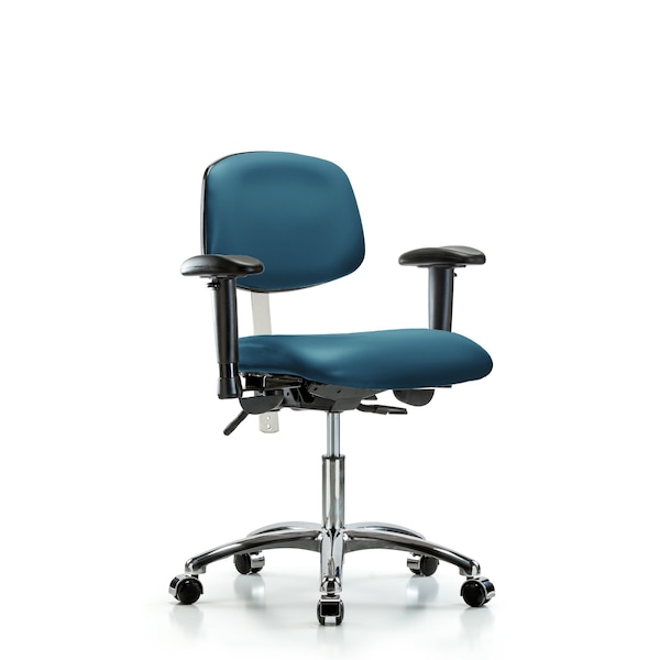 Vinyl Clean Room Chair, Adjustable Arms