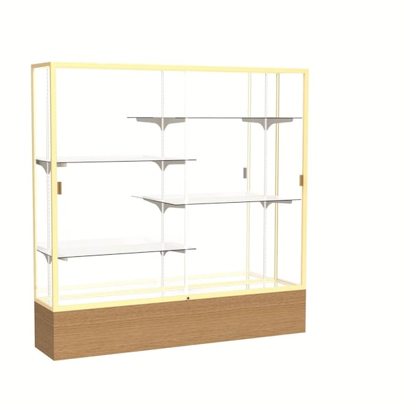 Floor Display Case 72x72x16, Mirror, Champange
