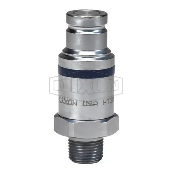 DQC HT Flushface Male Plug, 1/2-14 Nominal, Male NPTF, Steel