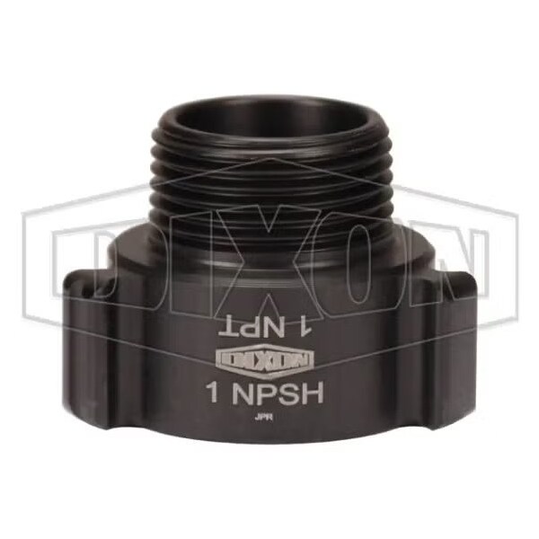 Style N37 Rocker Lug Hydrant Adapter, 1 in, FNPSH x MNPT Connection, Aluminum, Hardcoat Anodized