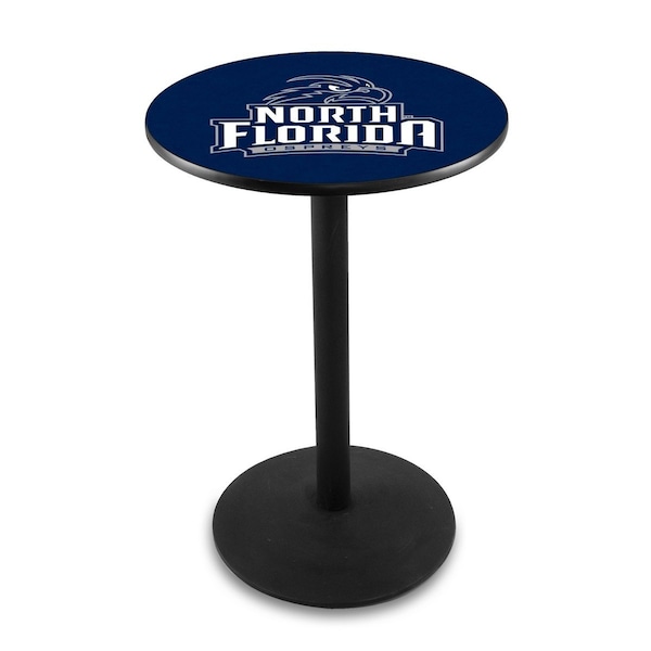 42" Blk Wrinkle North Florida Pub Table, 36" dia. Top