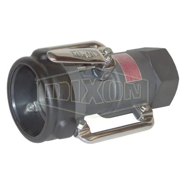 Bayonet Dry Disconnect Coupling, 3 in Nominal, Straight Swivel Coupler x FNPT End Style, Aluminum, D