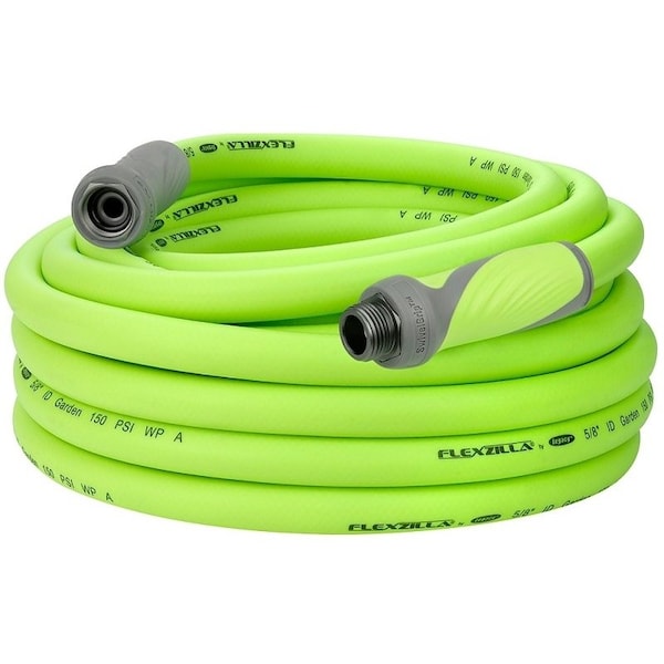 5/8 in ID x 50 ft L SwivelGrip Garden Hose, Green
