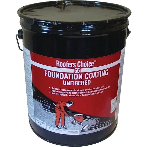 Henry RC065 Series RC065070 Foundation Coating, Liquid, Black, 4.75 gal Pail