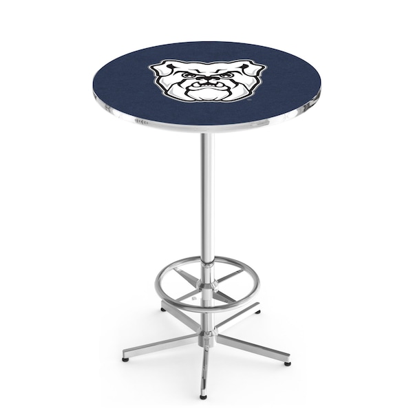 42" Chrome Butler University Pub Table, 36" dia. Top