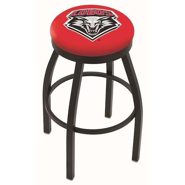 25" Blk Wrinkle New Mexico Swivel Bar Stool, Accent Ring