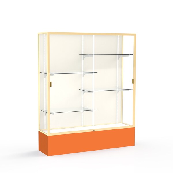 Spirit Floor Display Case 60x72x16, Plaque, Champange