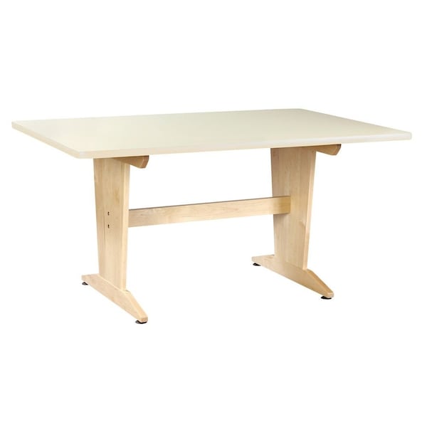 Rectangle Table, Planning, Almond, Lam, 26" , 60" W 26" H, Almond Tabletop