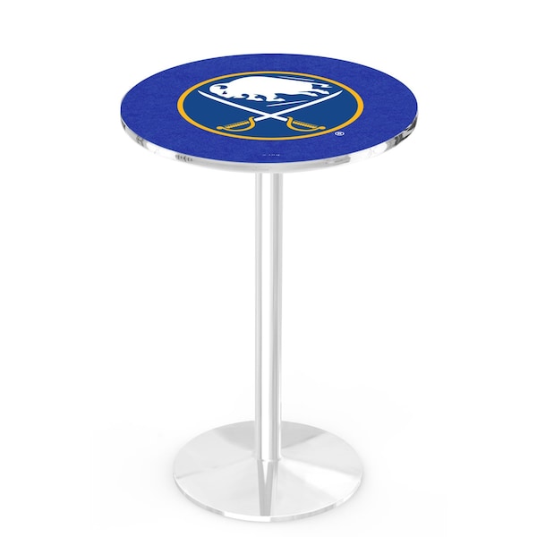 42" Chrome Buffalo Sabres Pub Table, 36" dia. Top