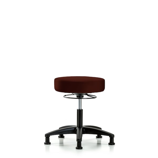 Desk Stool, Vinyl, Glides, Burg