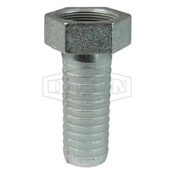Long Shank Coupling, 1-1/2 in Nominal, Female NPSM x Hose End Style, 4-27/32 in L, Domestic