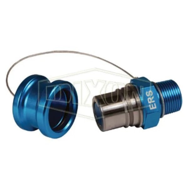 High Flow FloMAX Engine Oil Receiver, Adapter, 3/4 in, Quick Connect Coupler x MNPT, Anodized Alumin