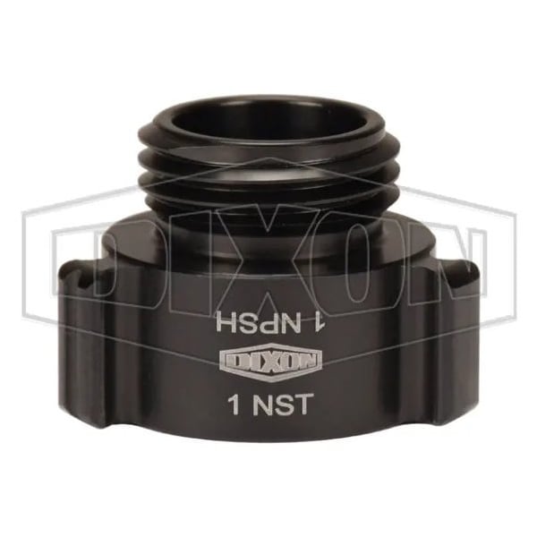 Style N37 Rocker Lug Hydrant Adapter, 1 in, FNPSH x MNST NH Connection, Aluminum, Hardcoat Anodize