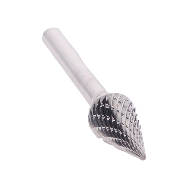 1/4"x1/2" Cone Pointed End Carbide Burr 1/4" Shank
