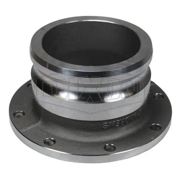 Cam and Groove Adapter, 6 in, Adapter x TTMA Flange, Aluminum, Domestic