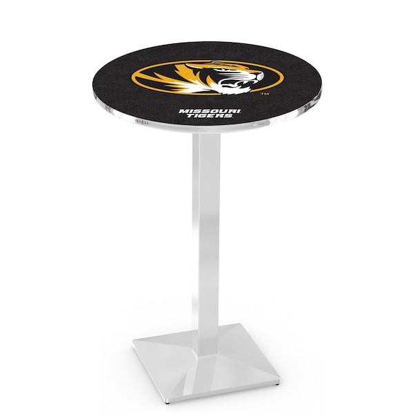 42" Chrome Missouri Pub Table, 36" dia. Top