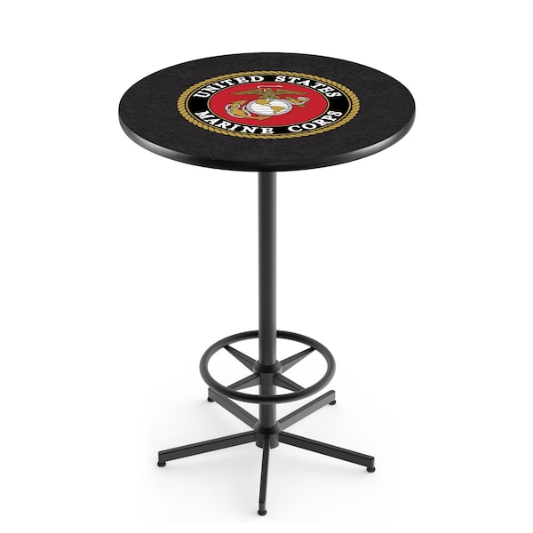 42" Black U.S. Marines Pub Table