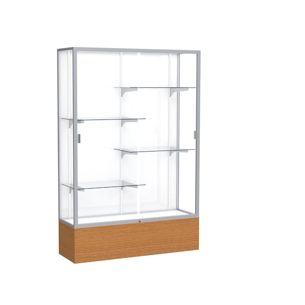 Floor Display Case 48x72x16, White, Satin
