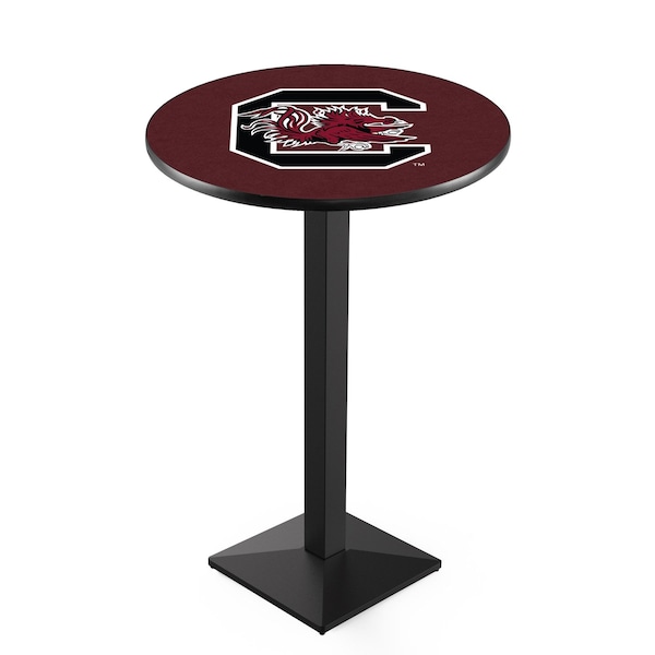 42" Blk Wrinkle South Carolina Pub Table, 36" dia. Top