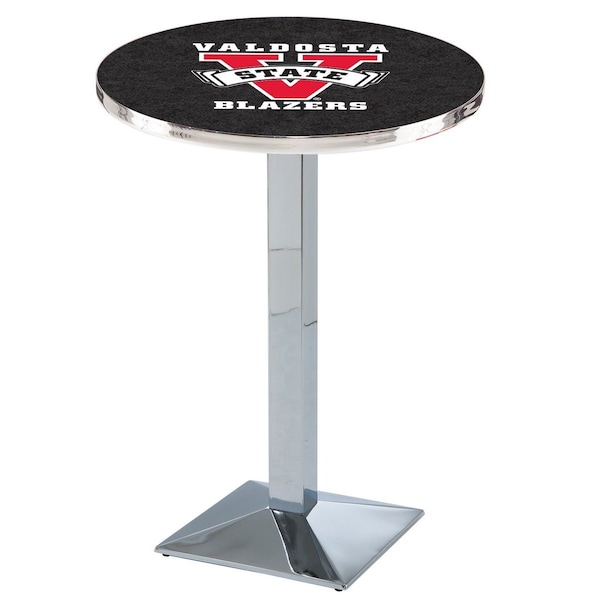42" Chrome Valdosta State Pub Table, 36" dia. Top