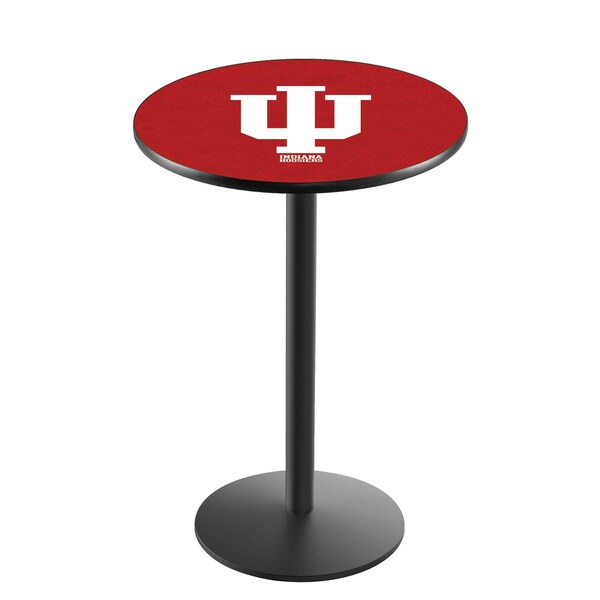 42" Blk Wrinkle Indiana Pub Table, 36" dia. Top