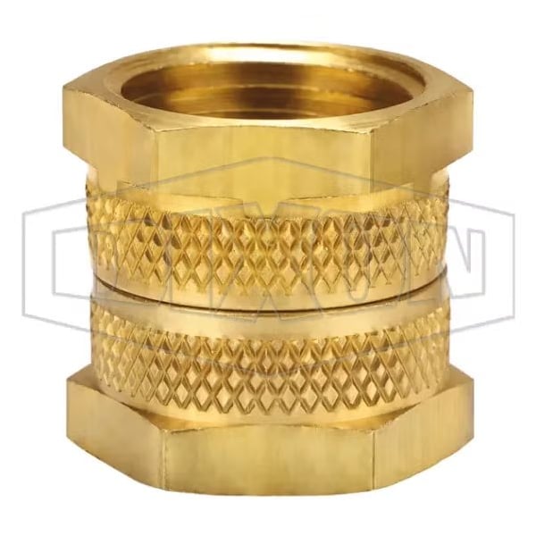 Garden Hose Adapter, 3/4-11-1/2, Female Garden Hose Thread Swivel, 34 to 195DegF