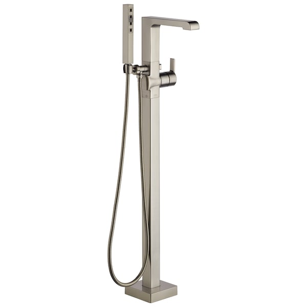 Ara Single Handle Floor Mount Tub Filler Trim with Hand Shower
