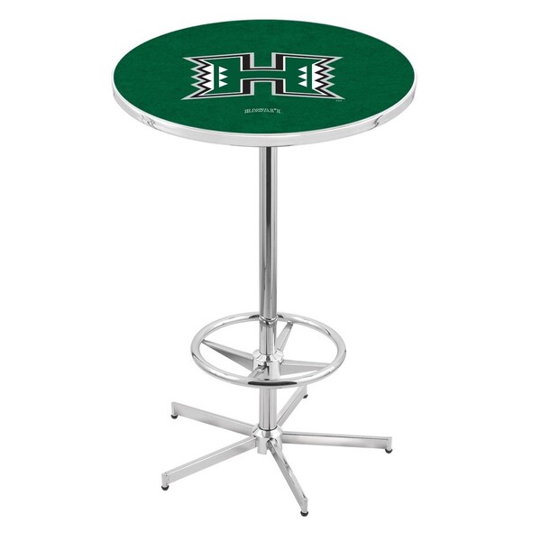 42" Chrome Hawaii Pub Table, 36" dia. Top