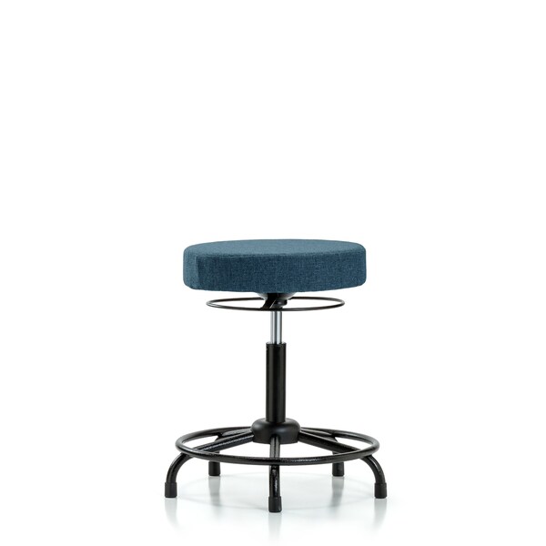 Bench Stool, Med, Fabric, RT, Glides, Blu