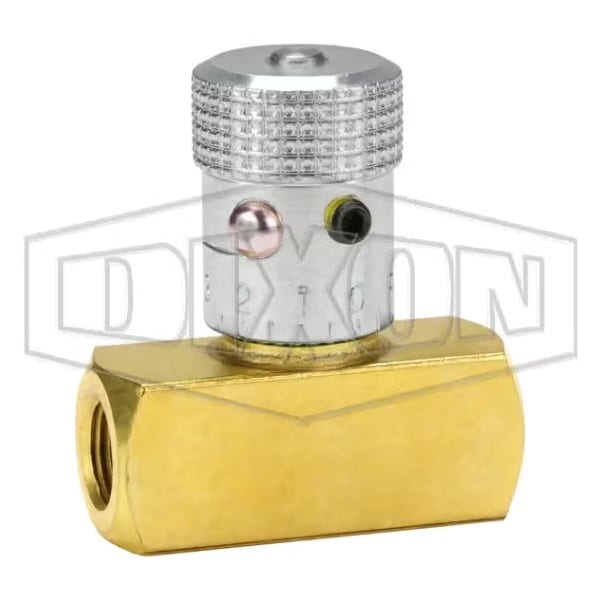N Series Flow Control Valve, 1/8 x 1/8 in Nominal, 2000 psi, Brass Body