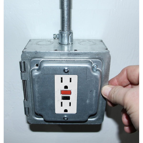 Electrical Box Cover, Square, Galvanized Steel