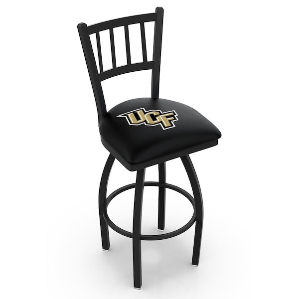 25" Blk Wrinkle Central Florida Swivel Bar Stool, Jailhouse Back
