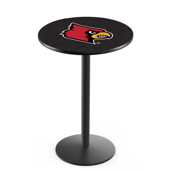 42" Blk Wrinkle Louisville Pub Table, 36" dia. Top