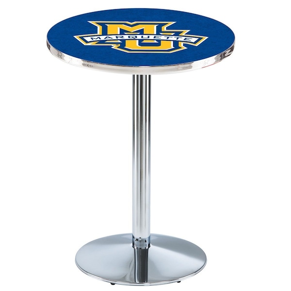 42" Chrome Marquette Pub Table, 36" dia. Top
