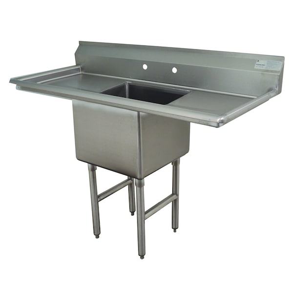Fabricated Sink 1-compartment 18 in. right & left drainboards