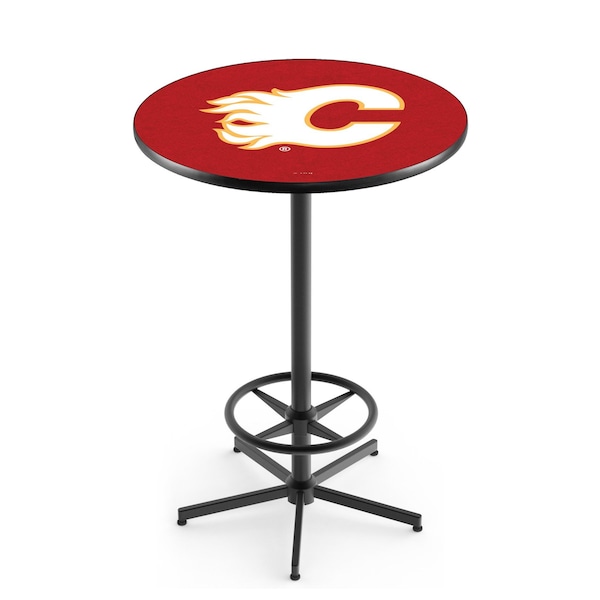 42" Black Calgary Flames Pub Table