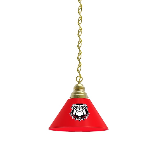 Georgia "Bulldog" Pendant Light, Brass Fixture