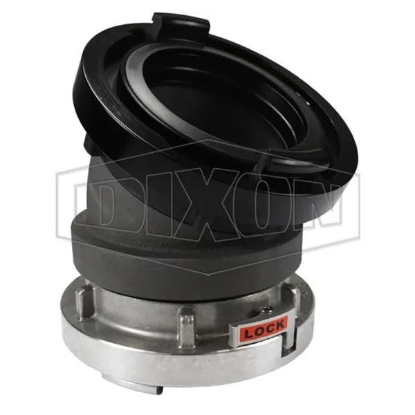 The Right Connection SSA30 Elbow Adapter, 5 in Nominal, Storz End Style, Forged Aluminum, Domestic